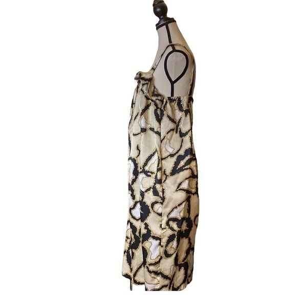 ELISA Landri for Malindrina- Vrisea sleeveless shift dress silky abstract floral - Picture 3 of 12